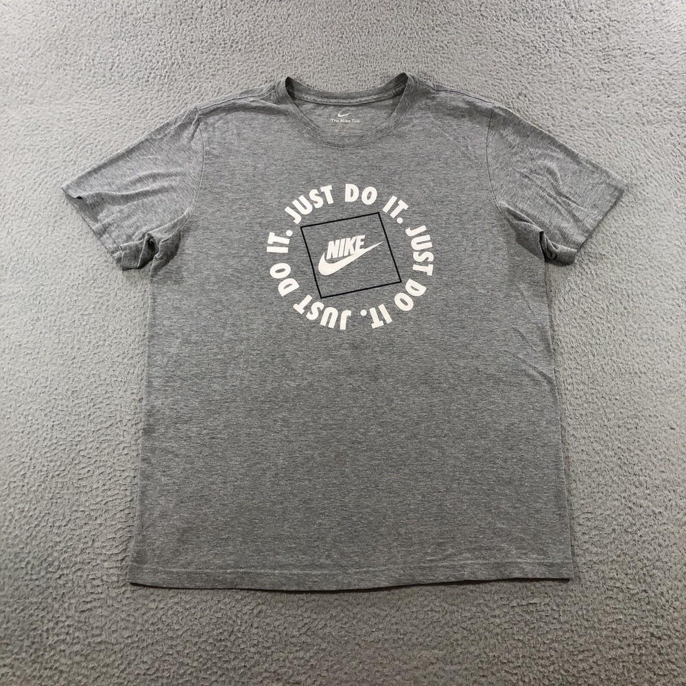 Nike T Shirt Men's M Gray Just Do It